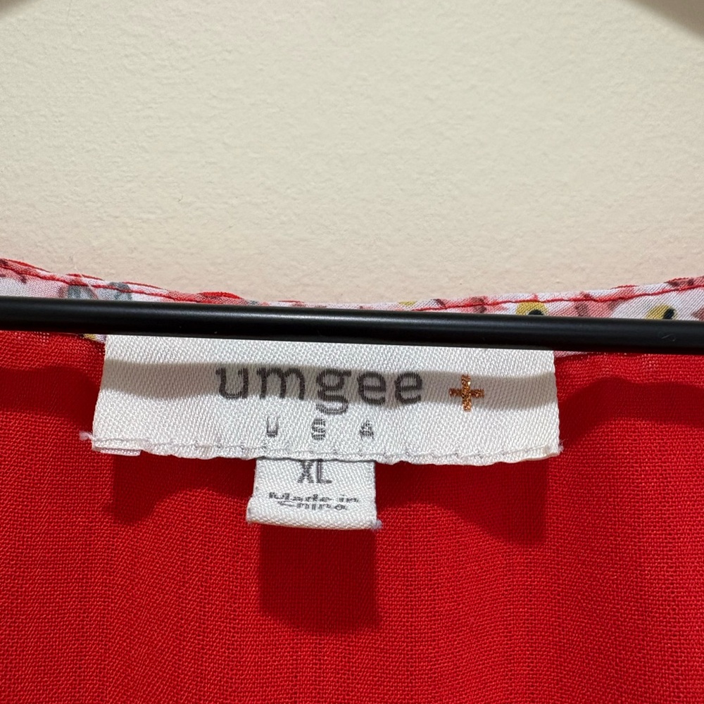 Umgee V-Neck Dress with Ruffled Sleeves - Picture 5 of 6